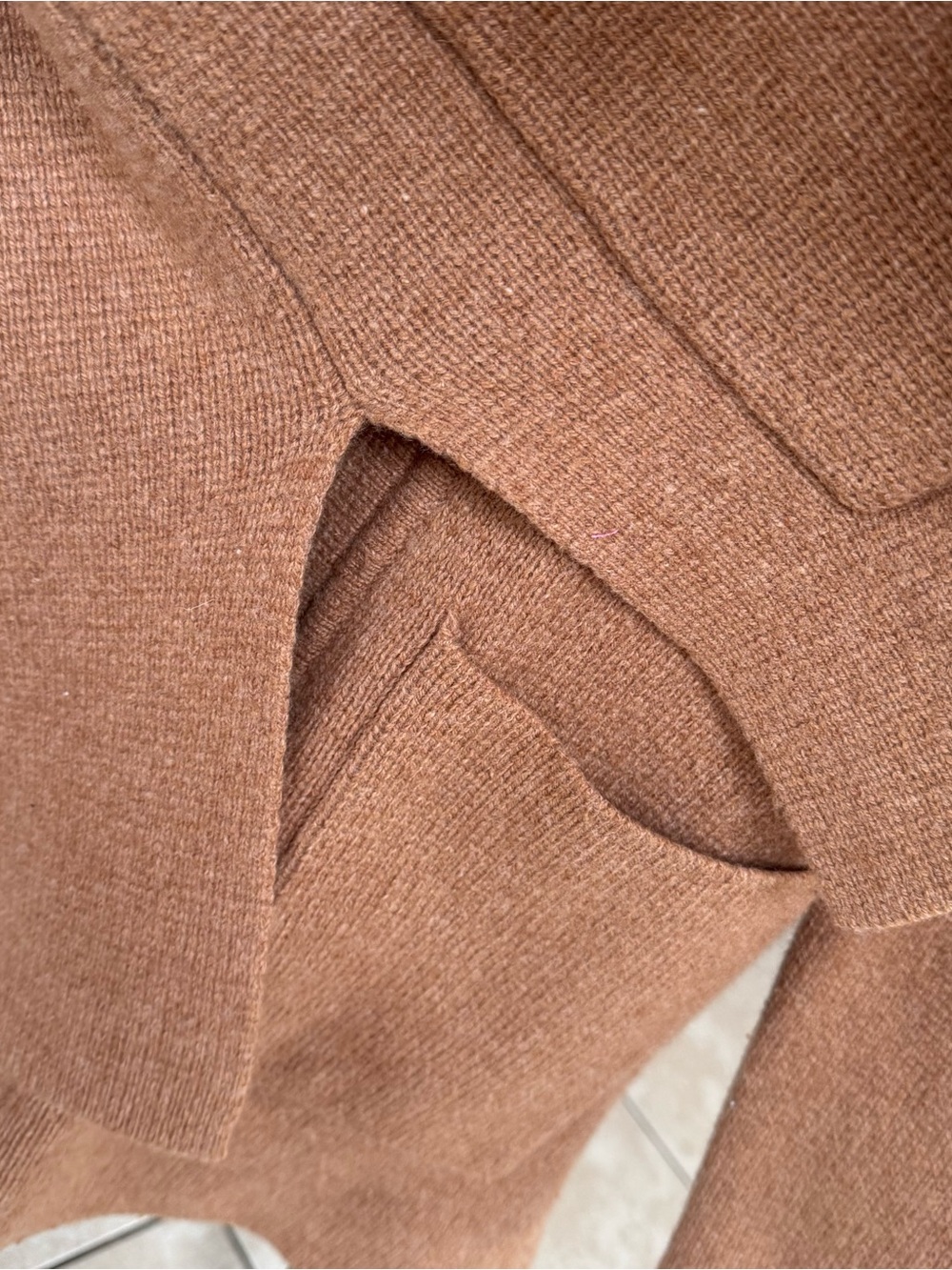 Madewell Spencer Sweater-Coat Heather Caramel Merino Wool Blazer Cardigan XS - Picture 4 of 6